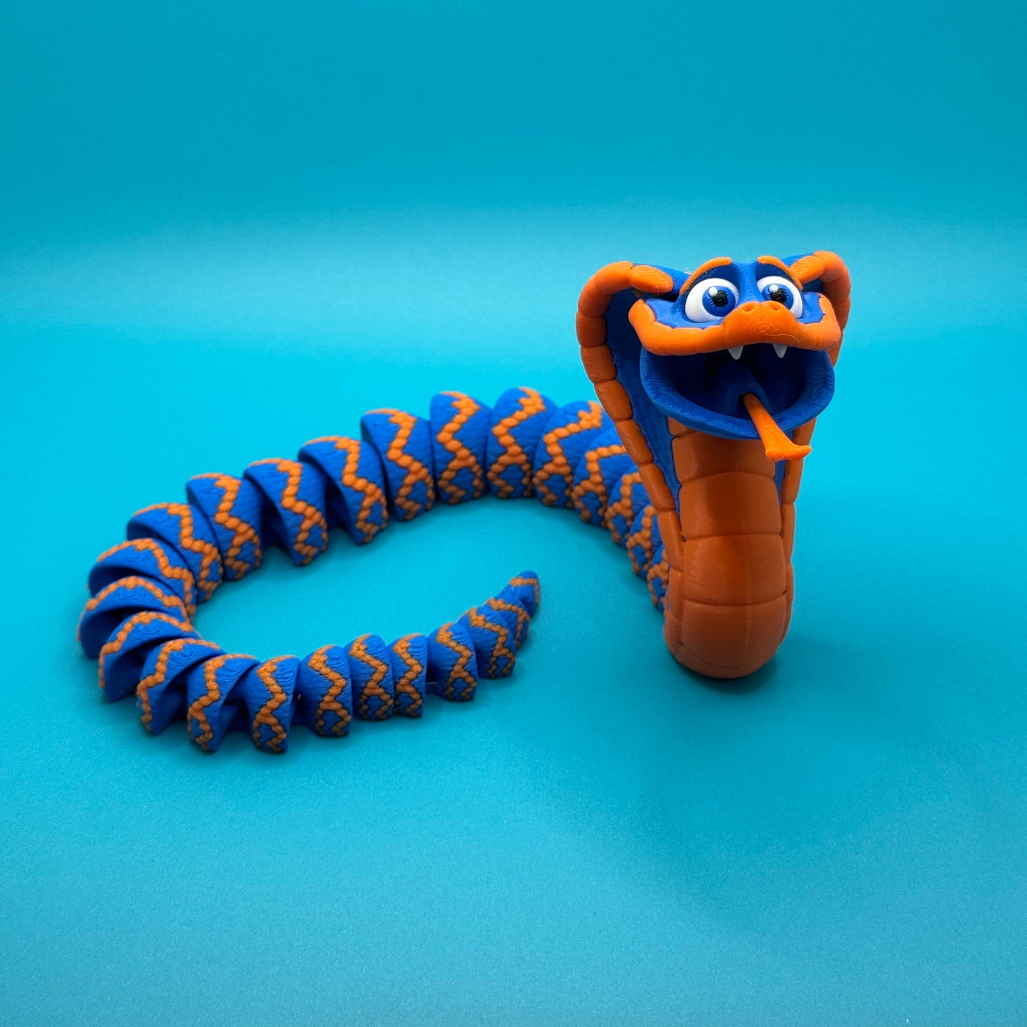 Snake on a blue background