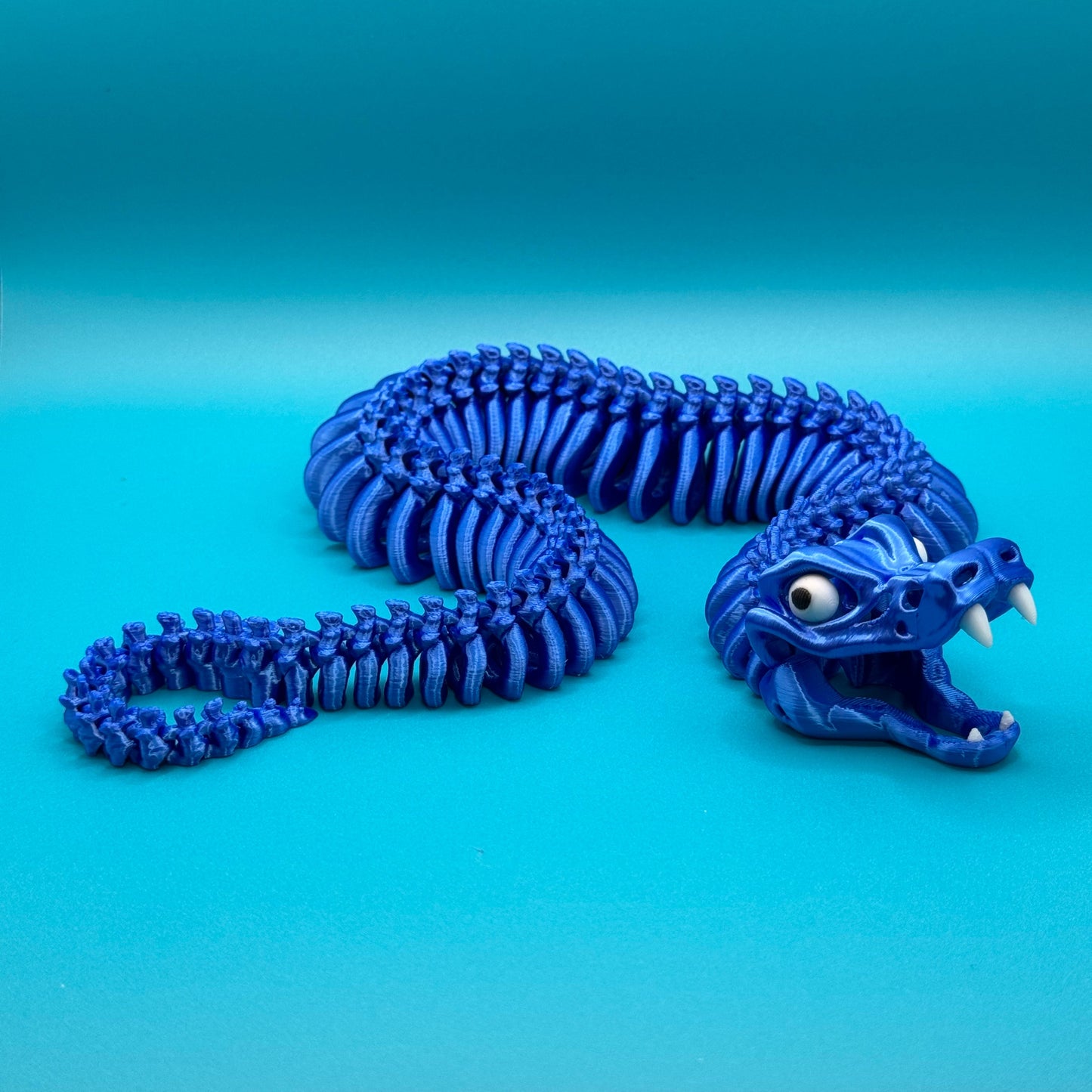 Snake on a blue background